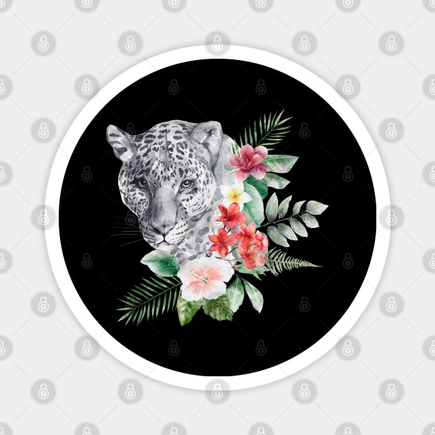 Floral Wild Tiger Animal Spirit Costume Wildlife Rescue Magnet by PinkyTree